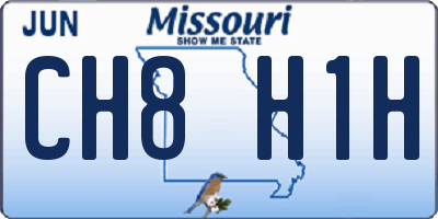 MO license plate CH8H1H