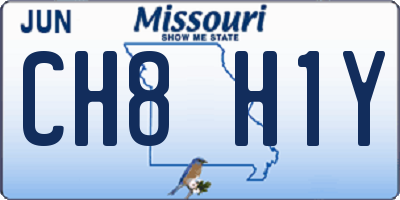 MO license plate CH8H1Y