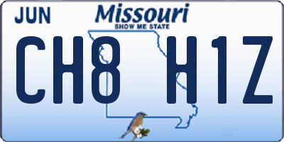 MO license plate CH8H1Z