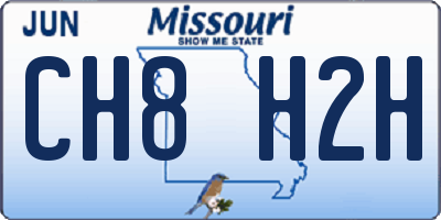 MO license plate CH8H2H