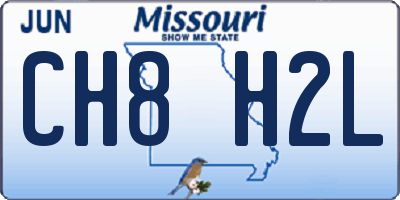 MO license plate CH8H2L