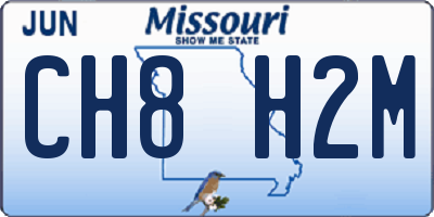 MO license plate CH8H2M