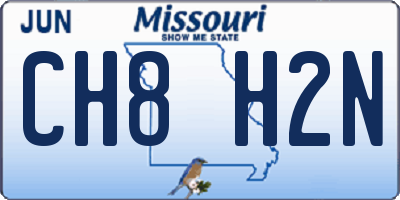 MO license plate CH8H2N