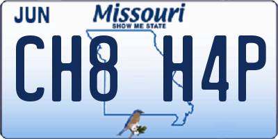 MO license plate CH8H4P