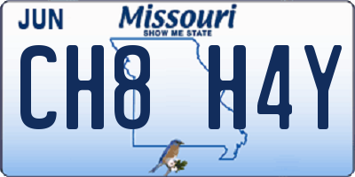 MO license plate CH8H4Y