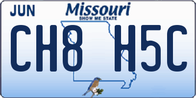 MO license plate CH8H5C