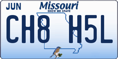 MO license plate CH8H5L