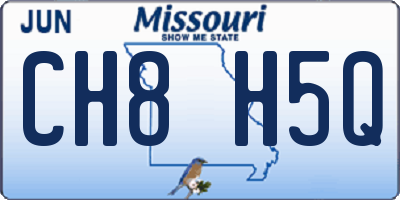 MO license plate CH8H5Q