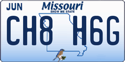 MO license plate CH8H6G