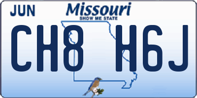 MO license plate CH8H6J