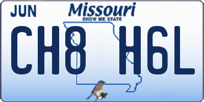 MO license plate CH8H6L
