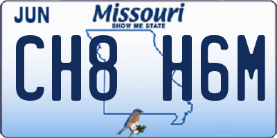 MO license plate CH8H6M