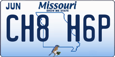 MO license plate CH8H6P