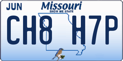 MO license plate CH8H7P