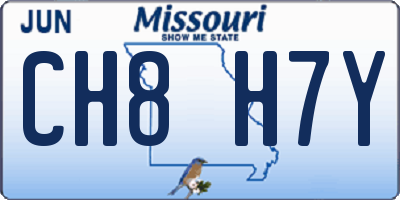 MO license plate CH8H7Y
