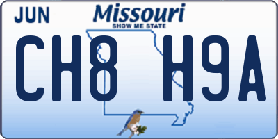 MO license plate CH8H9A