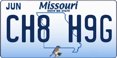MO license plate CH8H9G