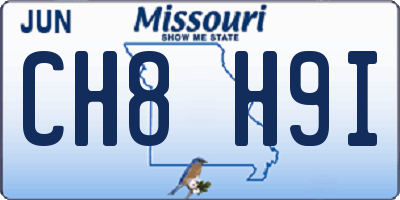 MO license plate CH8H9I