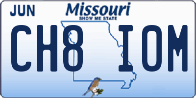 MO license plate CH8I0M