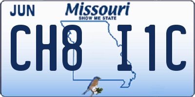 MO license plate CH8I1C