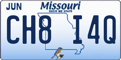 MO license plate CH8I4Q