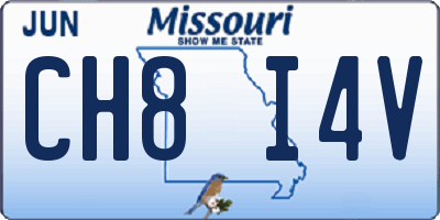 MO license plate CH8I4V