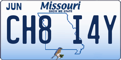 MO license plate CH8I4Y