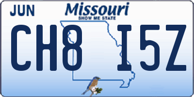 MO license plate CH8I5Z