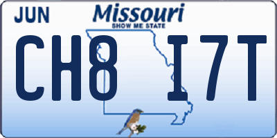 MO license plate CH8I7T