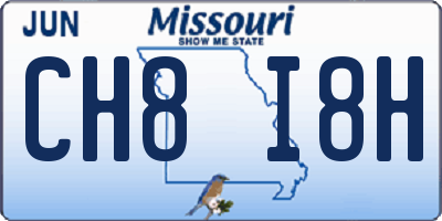MO license plate CH8I8H