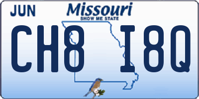 MO license plate CH8I8Q