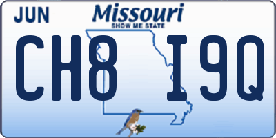 MO license plate CH8I9Q