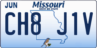 MO license plate CH8J1V
