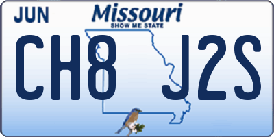 MO license plate CH8J2S