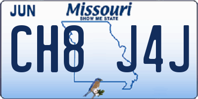 MO license plate CH8J4J