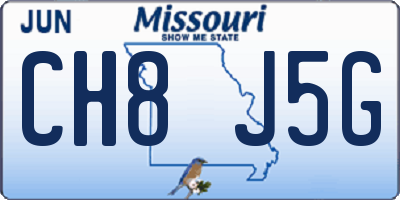 MO license plate CH8J5G