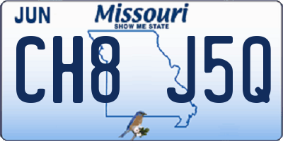 MO license plate CH8J5Q