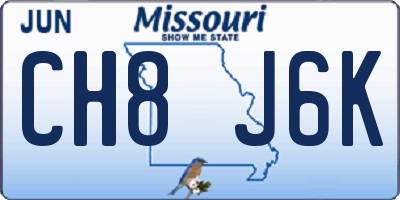 MO license plate CH8J6K
