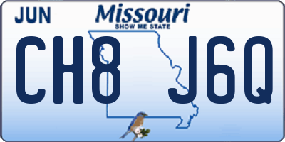 MO license plate CH8J6Q
