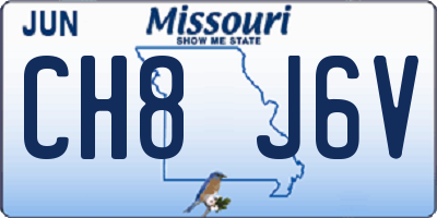 MO license plate CH8J6V