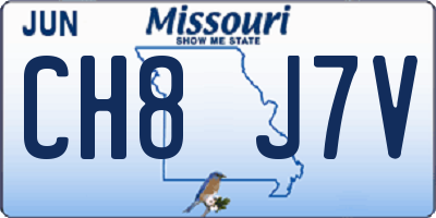 MO license plate CH8J7V