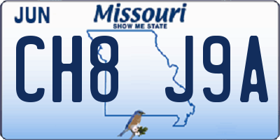 MO license plate CH8J9A