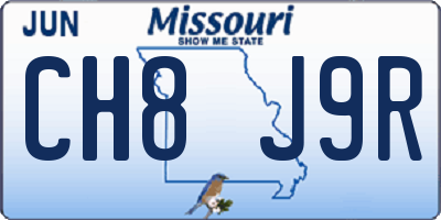 MO license plate CH8J9R