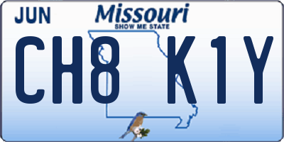 MO license plate CH8K1Y