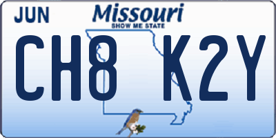 MO license plate CH8K2Y