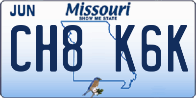 MO license plate CH8K6K