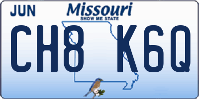 MO license plate CH8K6Q
