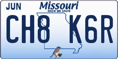 MO license plate CH8K6R