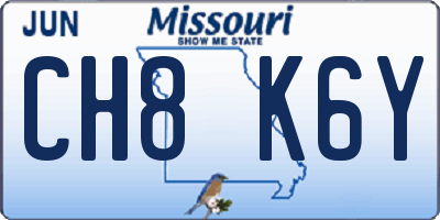 MO license plate CH8K6Y