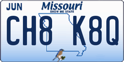 MO license plate CH8K8Q